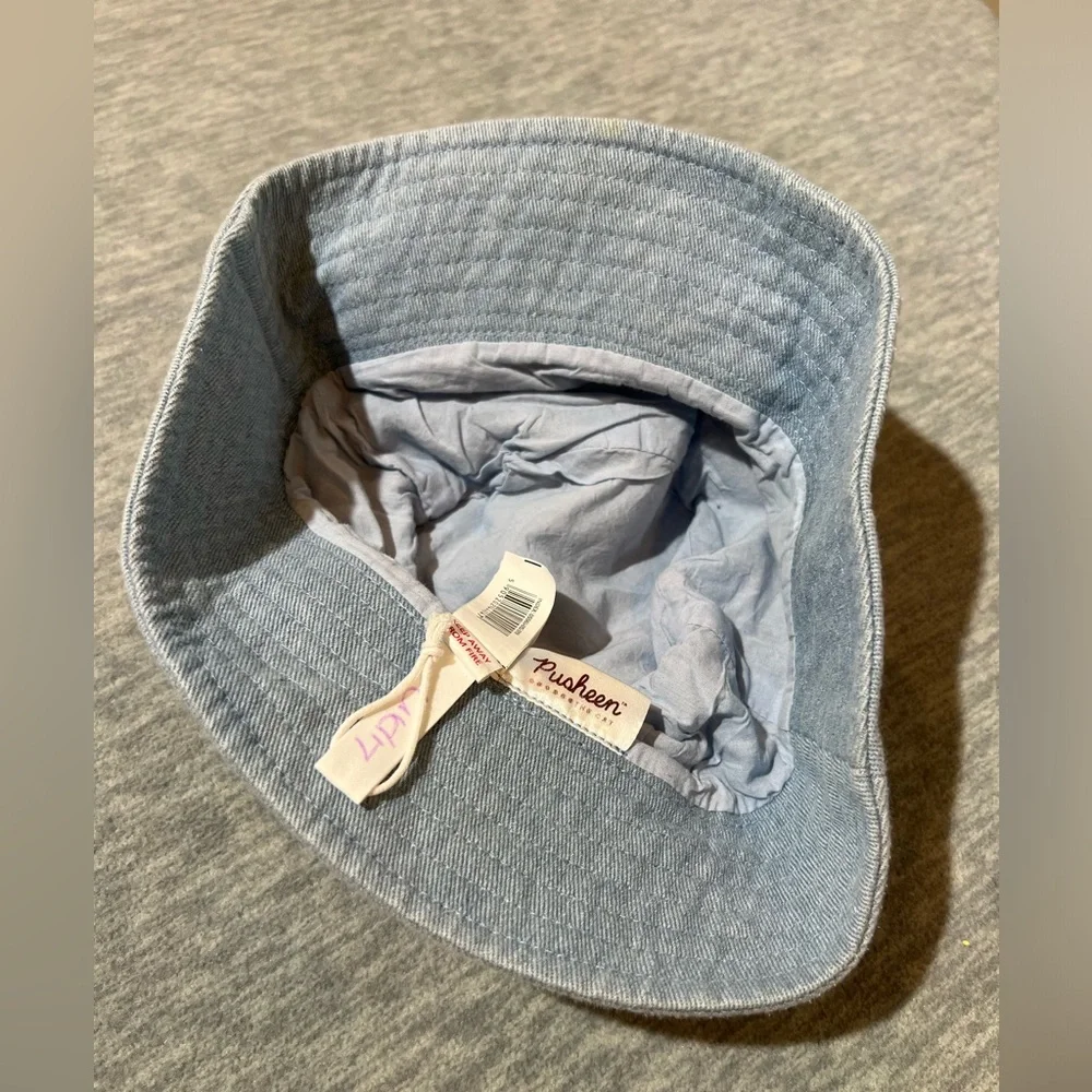 Pusheen The Cat‎ Reserved Kids Light Blue Bucket Hat with Patch 5-9 years denim